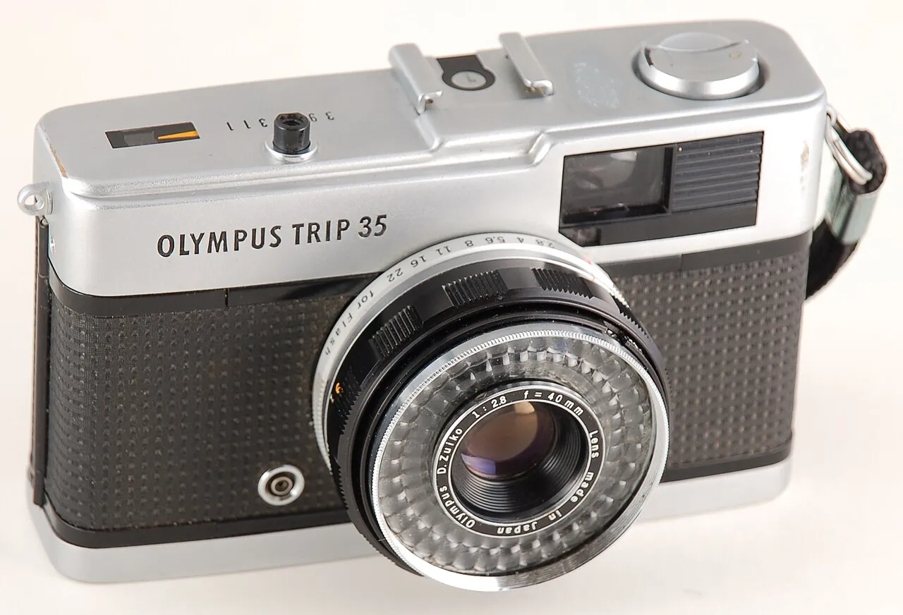 Olympus Trip 35, photographed for the collection.